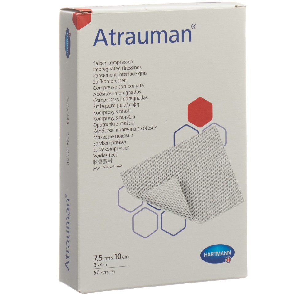 ATRAUMAN compresse onguent 7.5x10cm stérile 50 pce