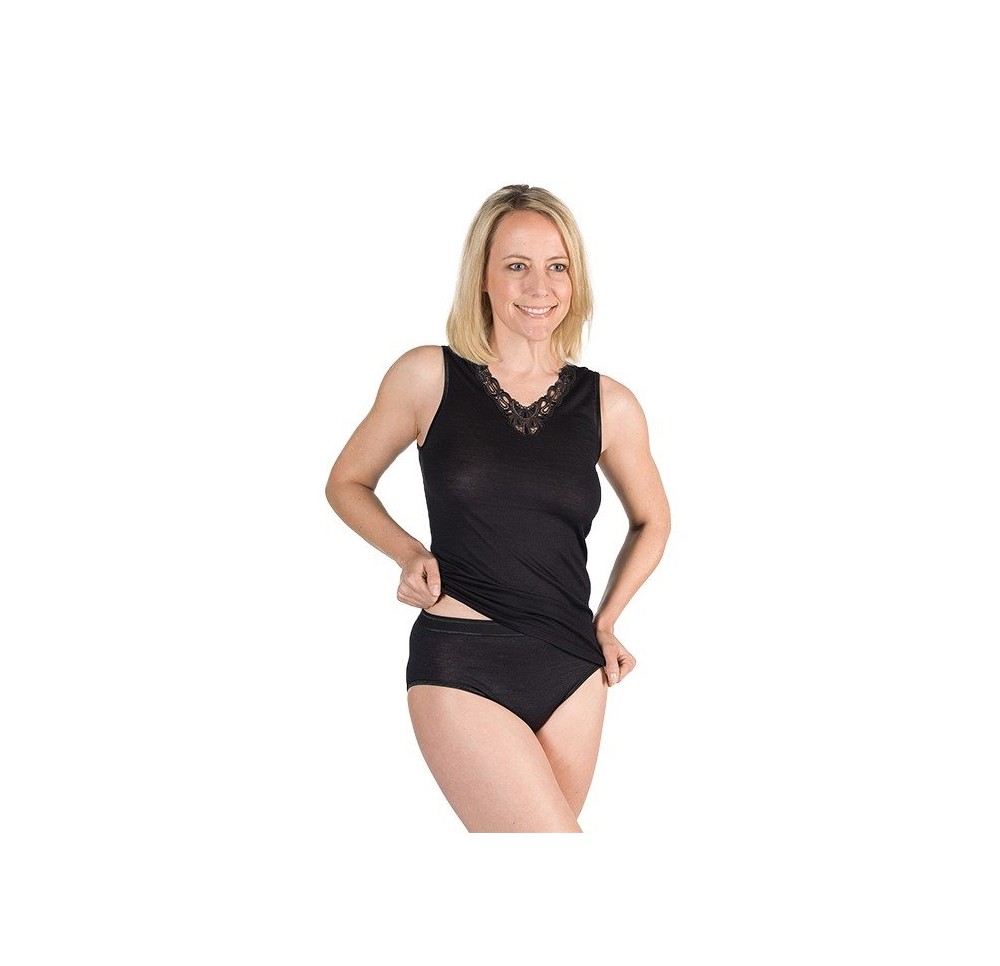 EUSANA débardeur femmes XL noir bret large dent EUSANA débardeur femmes XL noir bret large dent