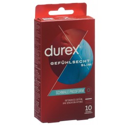 DUREX préservatif sensoriel Slim fit 10 pce