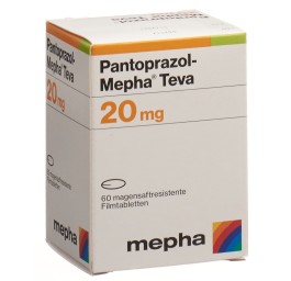 PANTOPRAZOL Mepha Teva cpr pell 20 mg bte 60 pce