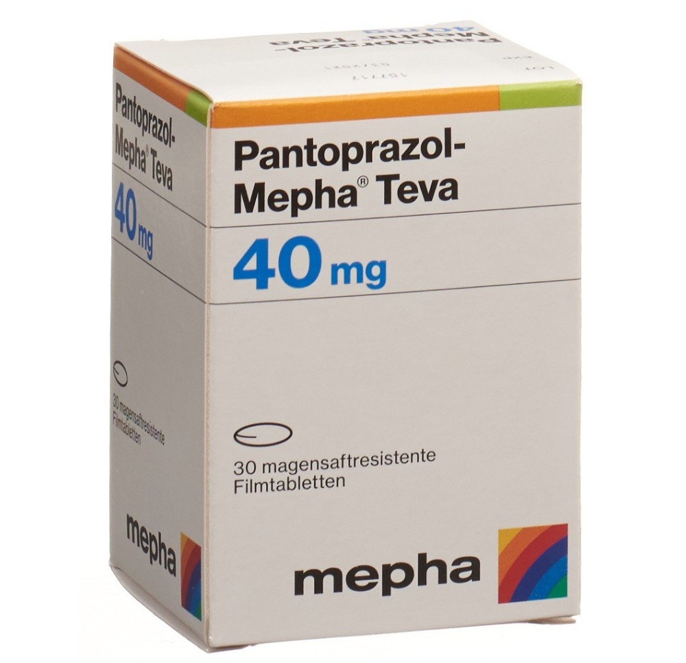 PANTOPRAZOL Mepha Teva cpr pell 40 mg bte 30 pce PANTOPRAZOL Mepha Teva cpr pell 40 mg bte 30 pce