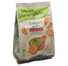 MA VIE S GLUT Crackers de riz au piment doux 40 g