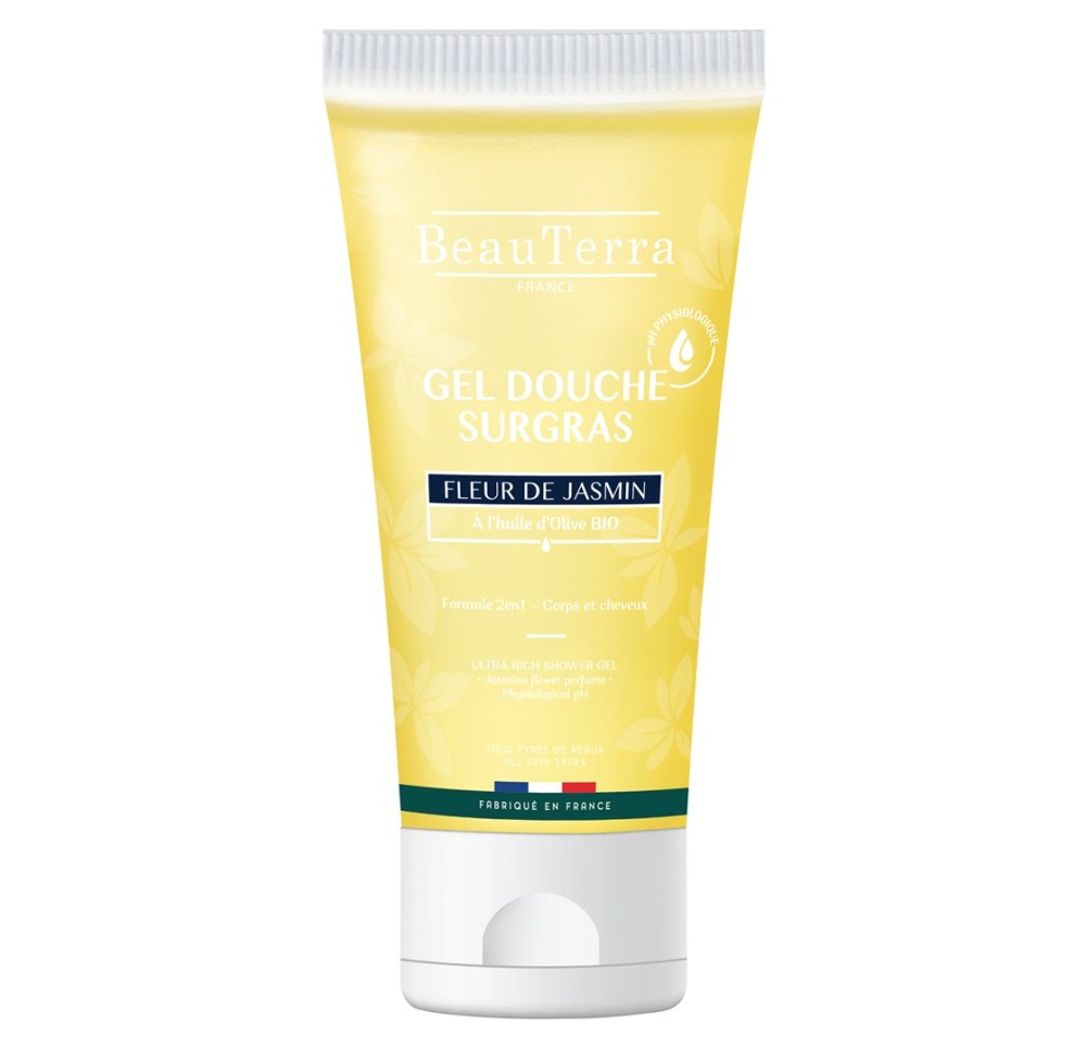 BEAUTERRA gel douche surgras jasmin tb 200 ml