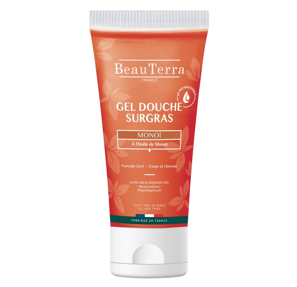 BEAUTERRA gel douche surgras monoi tb 200 ml BEAUTERRA gel douche surgras monoi tb 200 ml