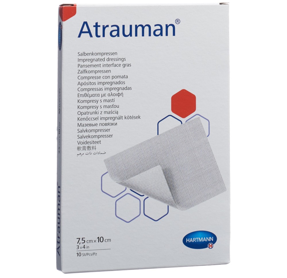 ATRAUMAN compresse onguent 7.5x10cm stérile 10 pce