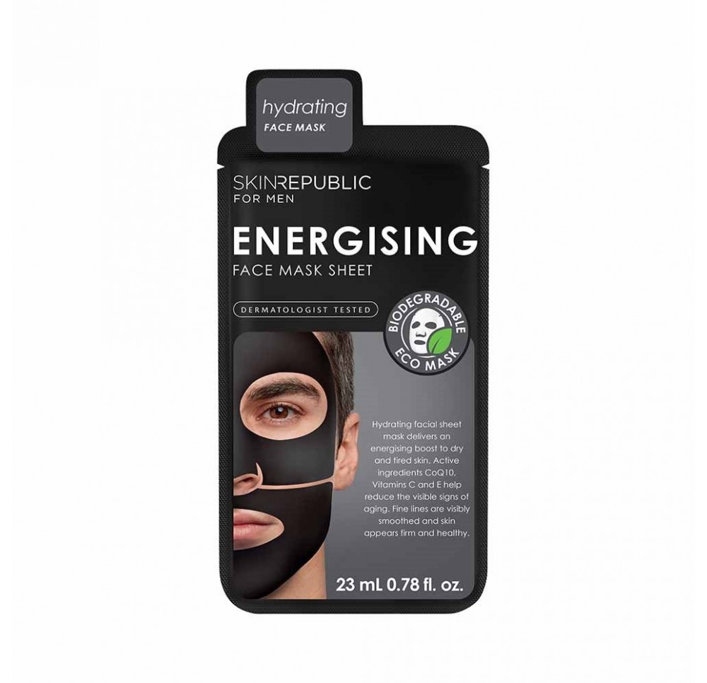 SKIN REPUBLIC Men's Energis Face Mask Sheet 23 ml