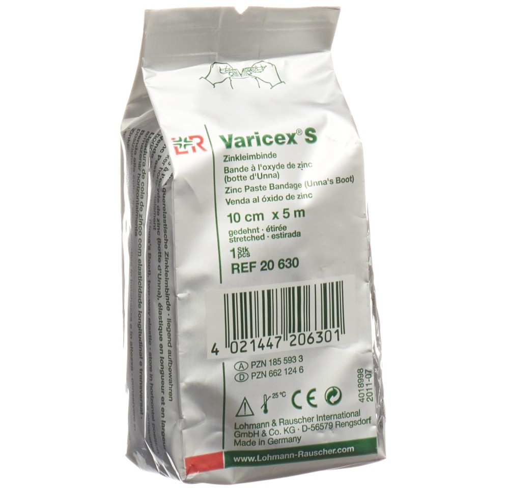 VARICEX S bande à l'oxyde de zinc 10cmx5m VARICEX S bande à l'oxyde de zinc 10cmx5m