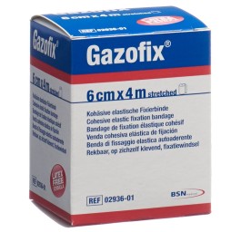 GAZOFIX bande fixation cohé 6cmx4m chair s latex