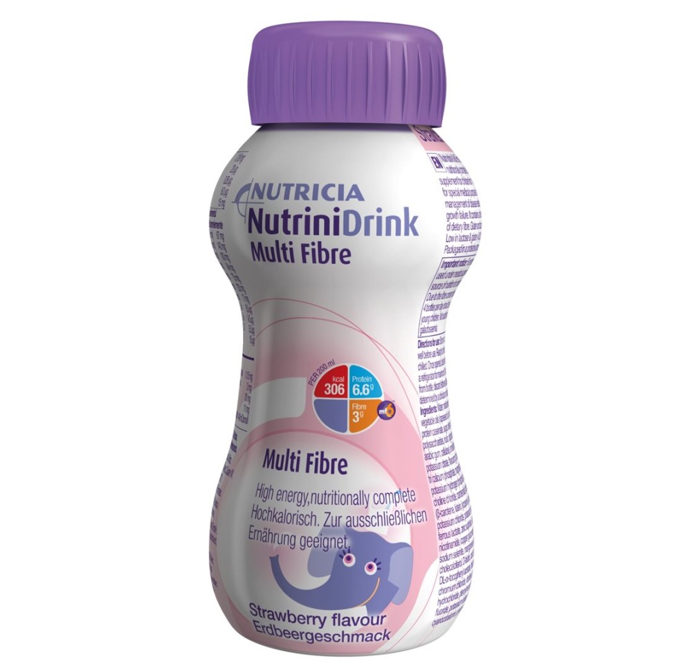 NUTRINI DRINK multi fibre fraise 200 ml