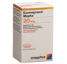 ESOMEPRAZOL Mepha cpr pell 20 mg bte 100 pce