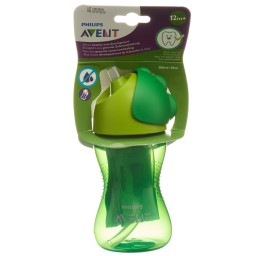 PHILIPS AVENT tasse avec paille 300ml boy vert