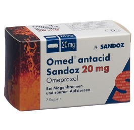OMED antacid Sandoz caps 20 mg 7 pce