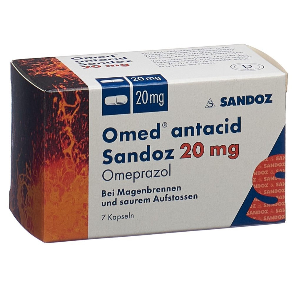 OMED antacid Sandoz caps 20 mg 7 pce OMED antacid Sandoz caps 20 mg 7 pce