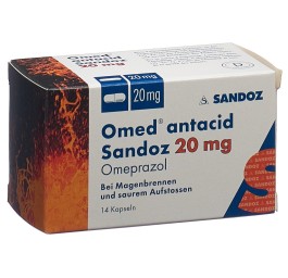 OMED antacid Sandoz caps 20 mg 14 pce