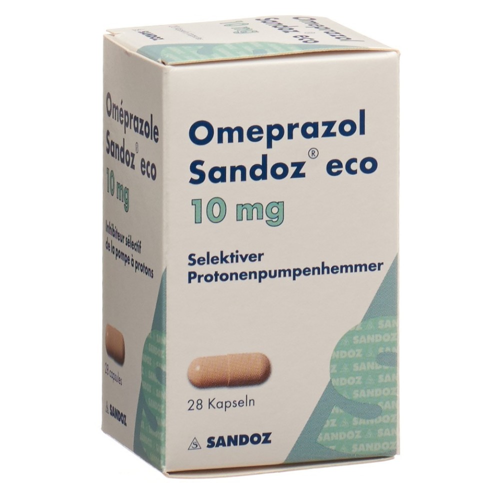 OMEPRAZOLE Sandoz eco caps 10 mg bte 28 pce OMEPRAZOLE Sandoz eco caps 10 mg bte 28 pce