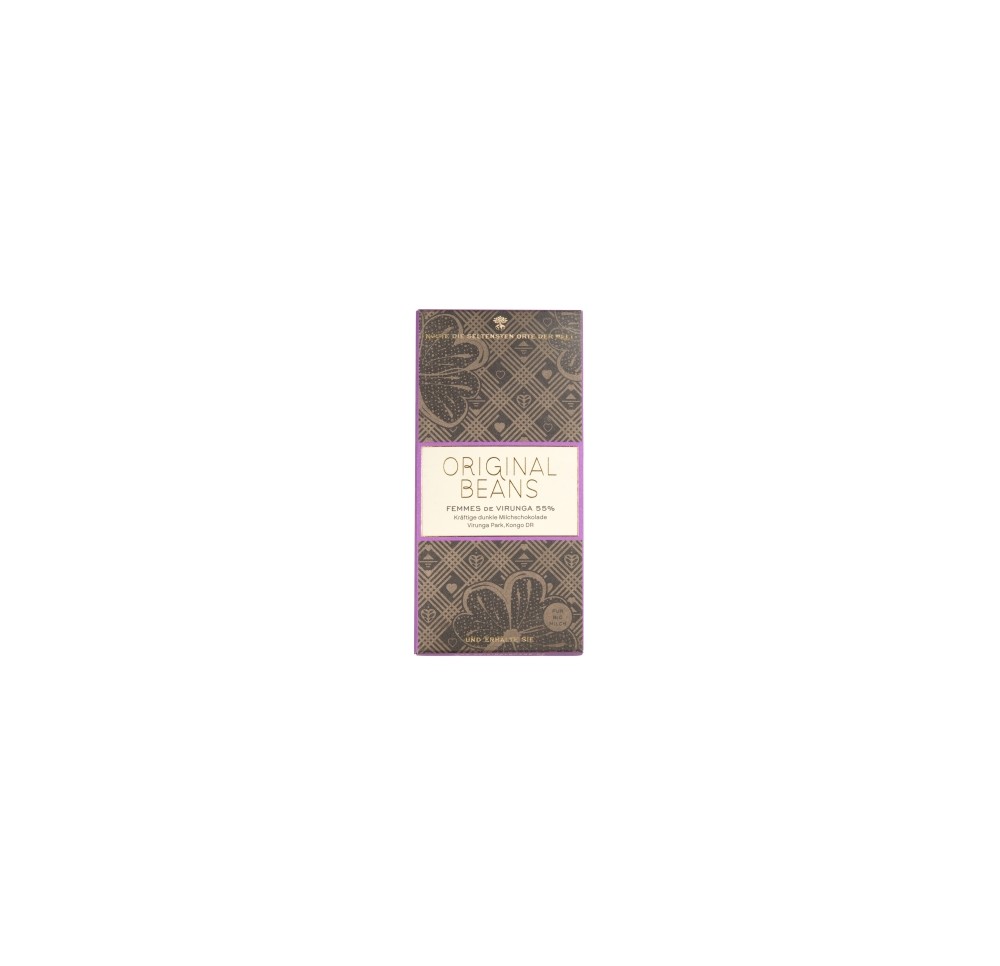 ORIGINAL BEANS Femmes Virunga chocol lait bio 70 g ORIGINAL BEANS Femmes Virunga chocol lait bio 70 g