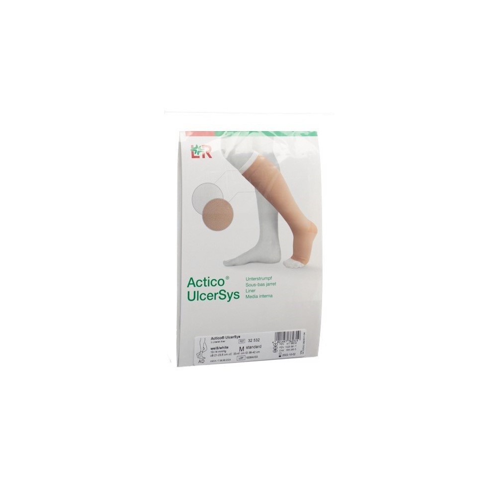 ACTICO UlcerSys sous-chaussette XL long bl 3 pce ACTICO UlcerSys sous-chaussette XL long bl 3 pce