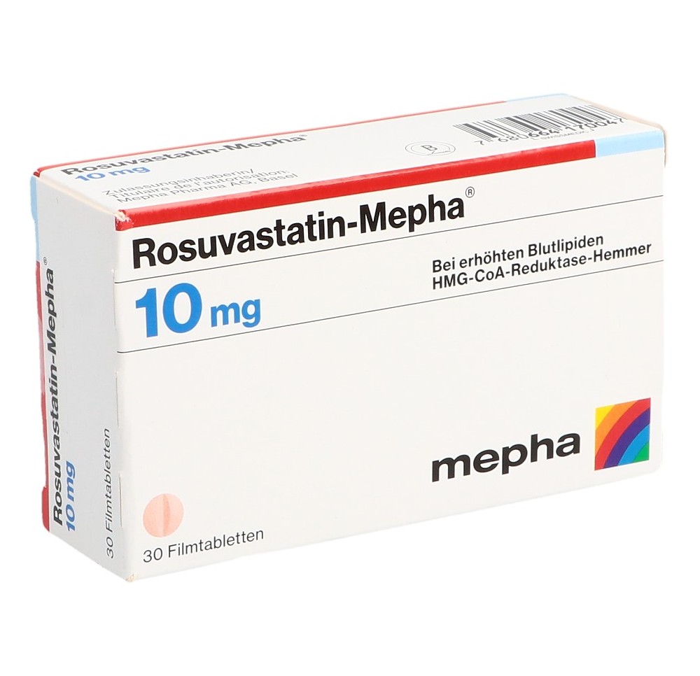 ROSUVASTATIN Mepha cpr pell 10 mg 30 pce ROSUVASTATIN Mepha cpr pell 10 mg 30 pce