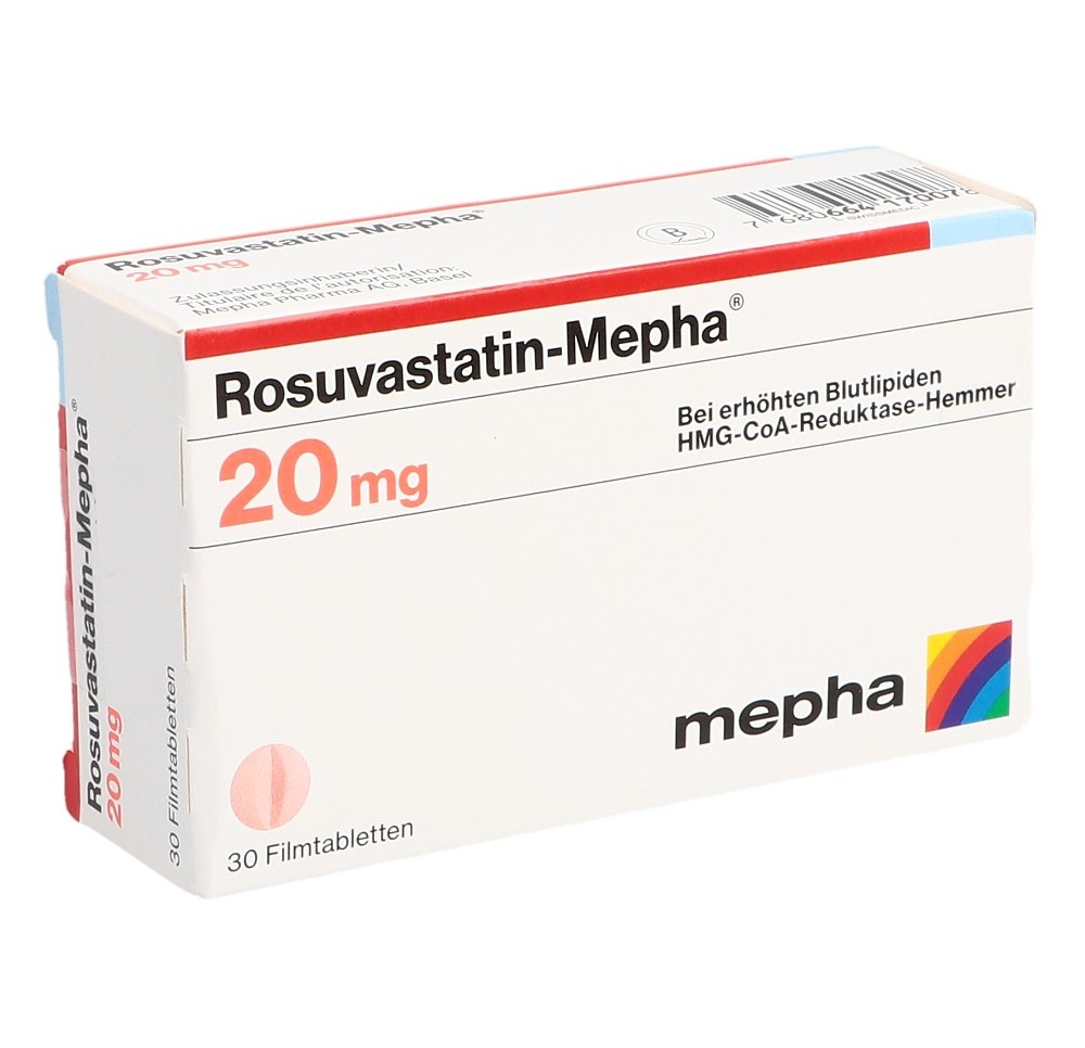 ROSUVASTATIN Mepha cpr pell 20 mg 30 pce ROSUVASTATIN Mepha cpr pell 20 mg 30 pce