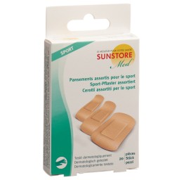SUN STORE MED pansements sport assortis 20 pce