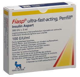 FIASP Penfill sol inj 100 U 5 cartouche 3 ml