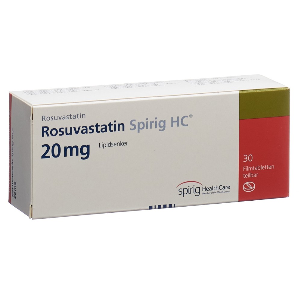ROSUVASTATINE Spirig HC cpr pell 20 mg 30 pce ROSUVASTATINE Spirig HC cpr pell 20 mg 30 pce