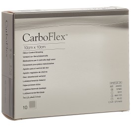 CARBOFLEX pansem charbon actif 10x10cm stér 10 pce