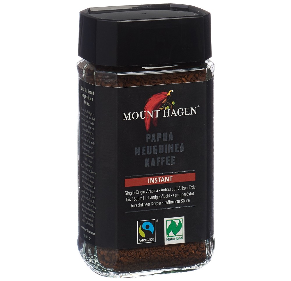 MOUNT HAGEN café instantané bio fairtrade 100 g