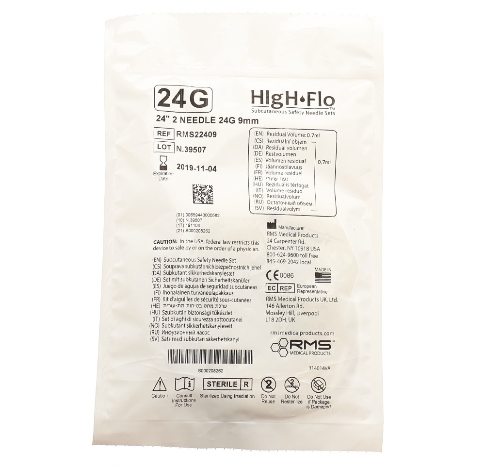HIGH FLO set perf double 24G 9mm/60cm 90°