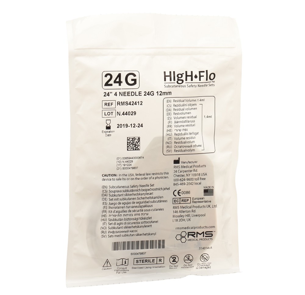 HIGH FLO set perf quadru 24G 12mm/60cm 90°