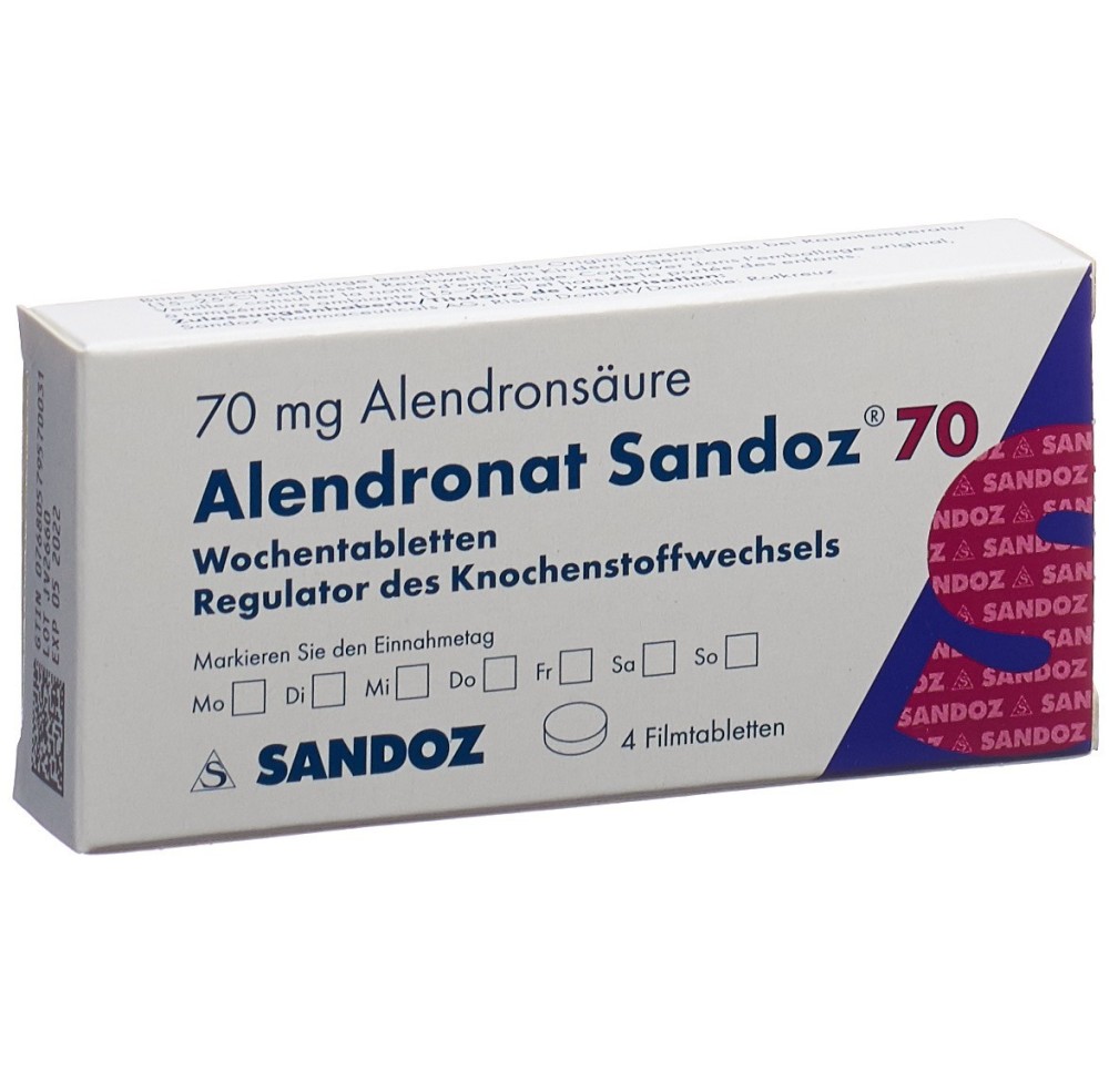 ALENDRONATE Sandoz cpr pell 70 mg 4 pce ALENDRONATE Sandoz cpr pell 70 mg 4 pce
