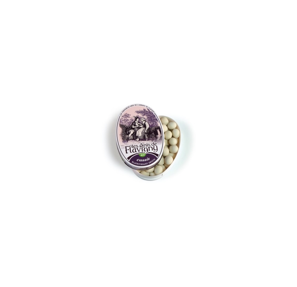 LES ANIS DE FLAVIGNY Bonbons cassis bio 50 g LES ANIS DE FLAVIGNY Bonbons cassis bio 50 g