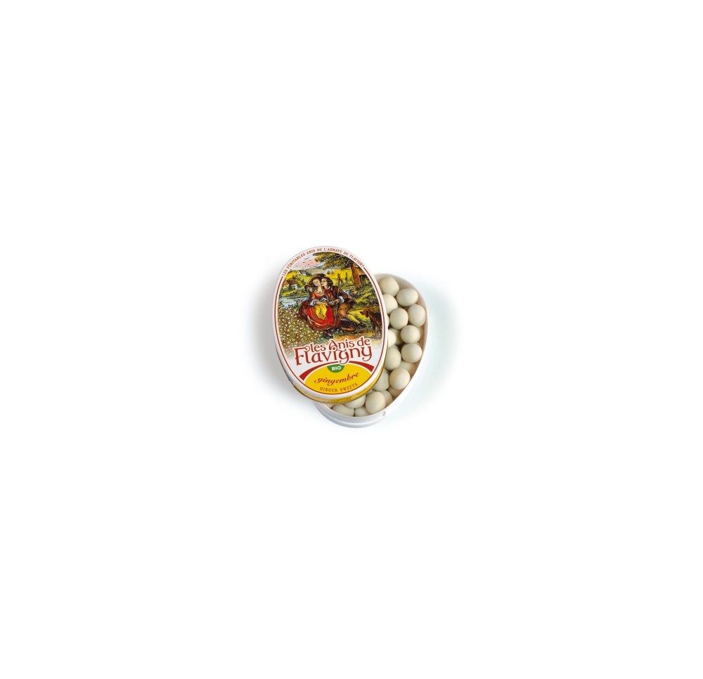 LES ANIS DE FLAVIGNY Bonbons gingembre bio 50 g LES ANIS DE FLAVIGNY Bonbons gingembre bio 50 g