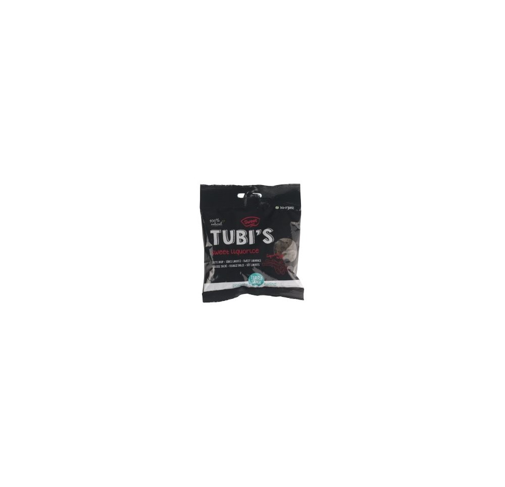 TERRASANA Tubi's Réglisse sucré bio sach 100 g TERRASANA Tubi's Réglisse sucré bio sach 100 g