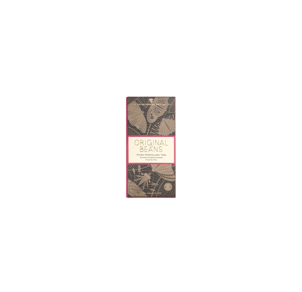 ORIGINAL BEANS Piura Porcelana choco noir bio 70 g ORIGINAL BEANS Piura Porcelana choco noir bio 70 g
