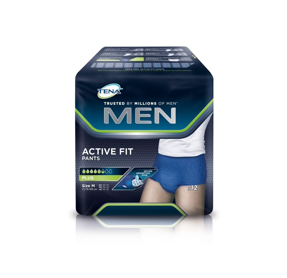 TENA Men Active Fit Pants plus S/M 12 pce