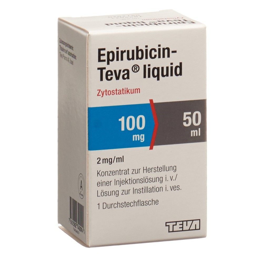 EPIRUBICIN Teva liquid 100 mg/50ml flac EPIRUBICIN Teva liquid 100 mg/50ml flac