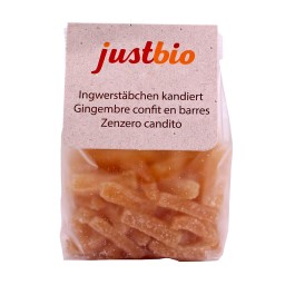 JUSTBIO Gingembre confit barres sach 150 g