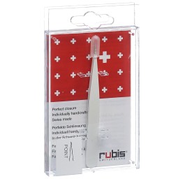 RUBIS pincette pointue blanche inox