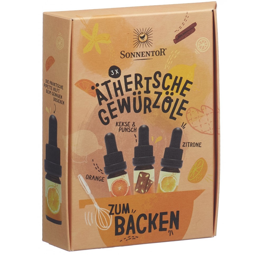 SONNENTOR Gewürzöl Set zum Backen Zit Ora Kek Pun