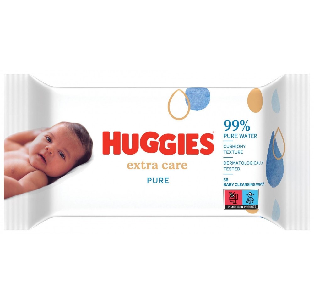 HUGGIES Baby linget humid Pure Ext Care 56 pce