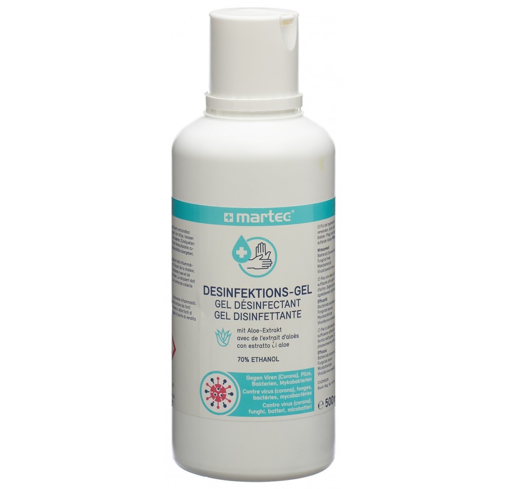 MARTEC Gel désinfectant pour mains fl 500 ml