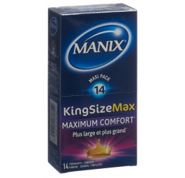 MANIX King Size Max préservatifs XL 14 pce