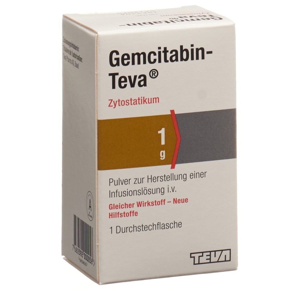 GEMCITABIN Teva subst sèche 1 g flac GEMCITABIN Teva subst sèche 1 g flac