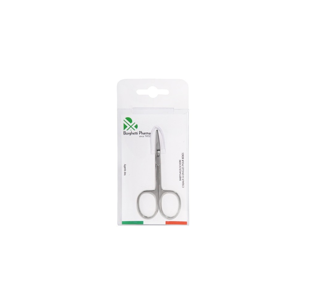 BORGHETTI Ciseaux à ongles pour bébés acier nickel
