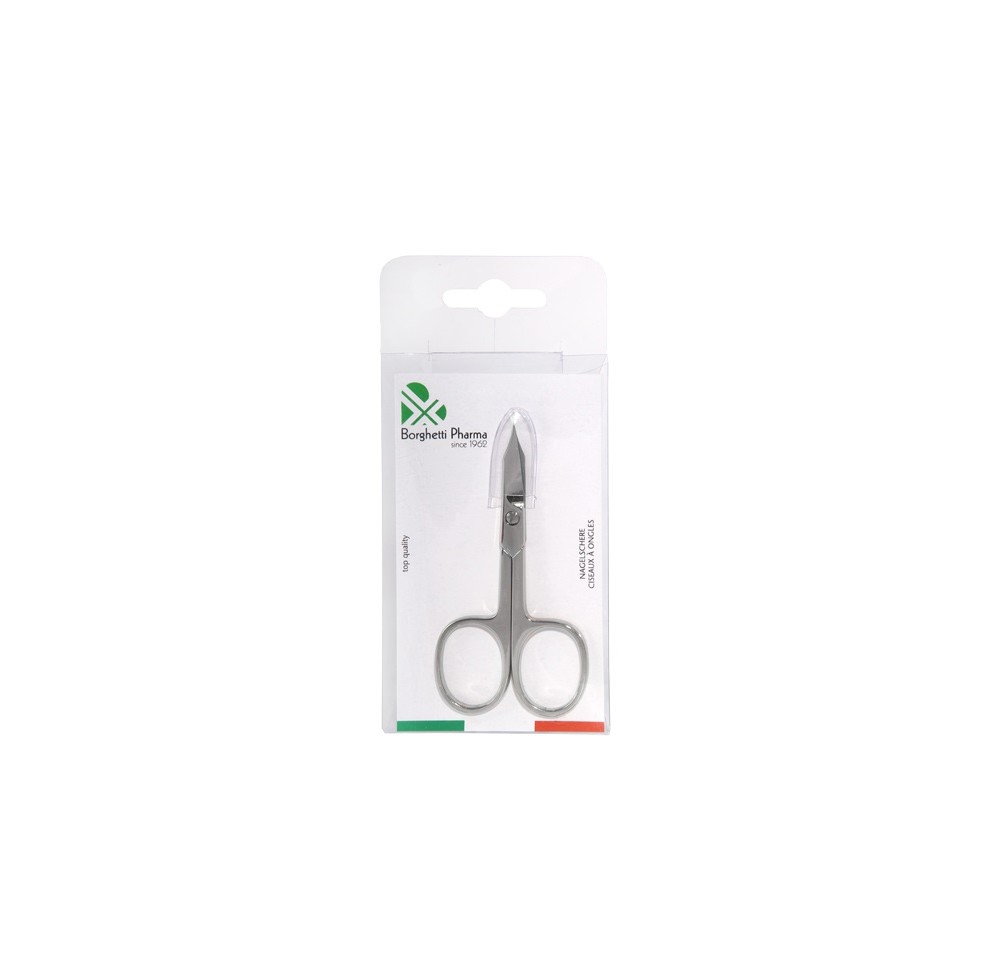 BORGHETTI Ciseaux ongles point courb acier nickelé