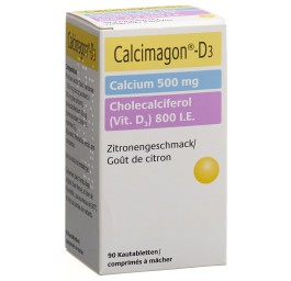 CALCIMAGON D3 cpr croquer 500/800 citron 90 pce