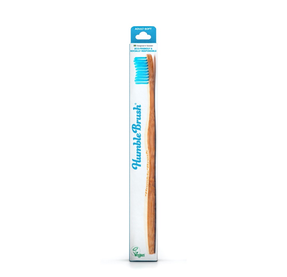 HUMBLE BRUSH Brosse à dents adulte bleu HUMBLE BRUSH Brosse à dents adulte bleu