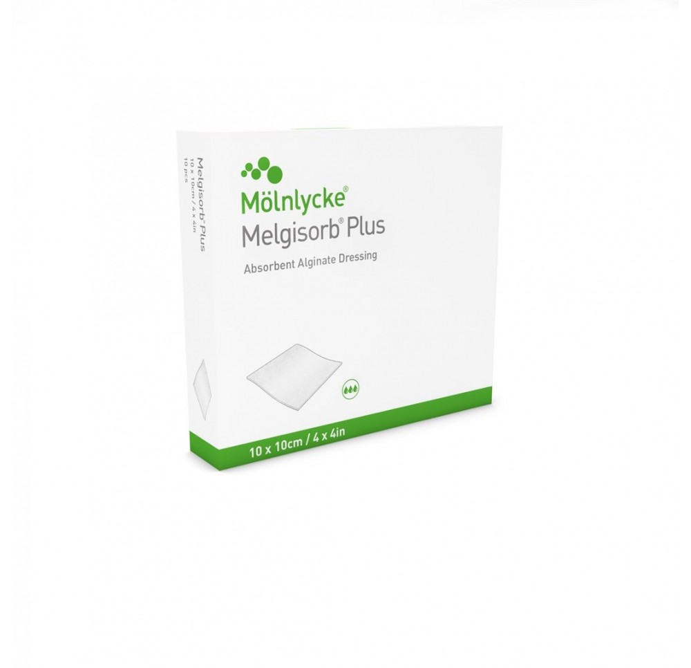 MELGISORB PLUS pans alginate 10x10cm stér 10 pce