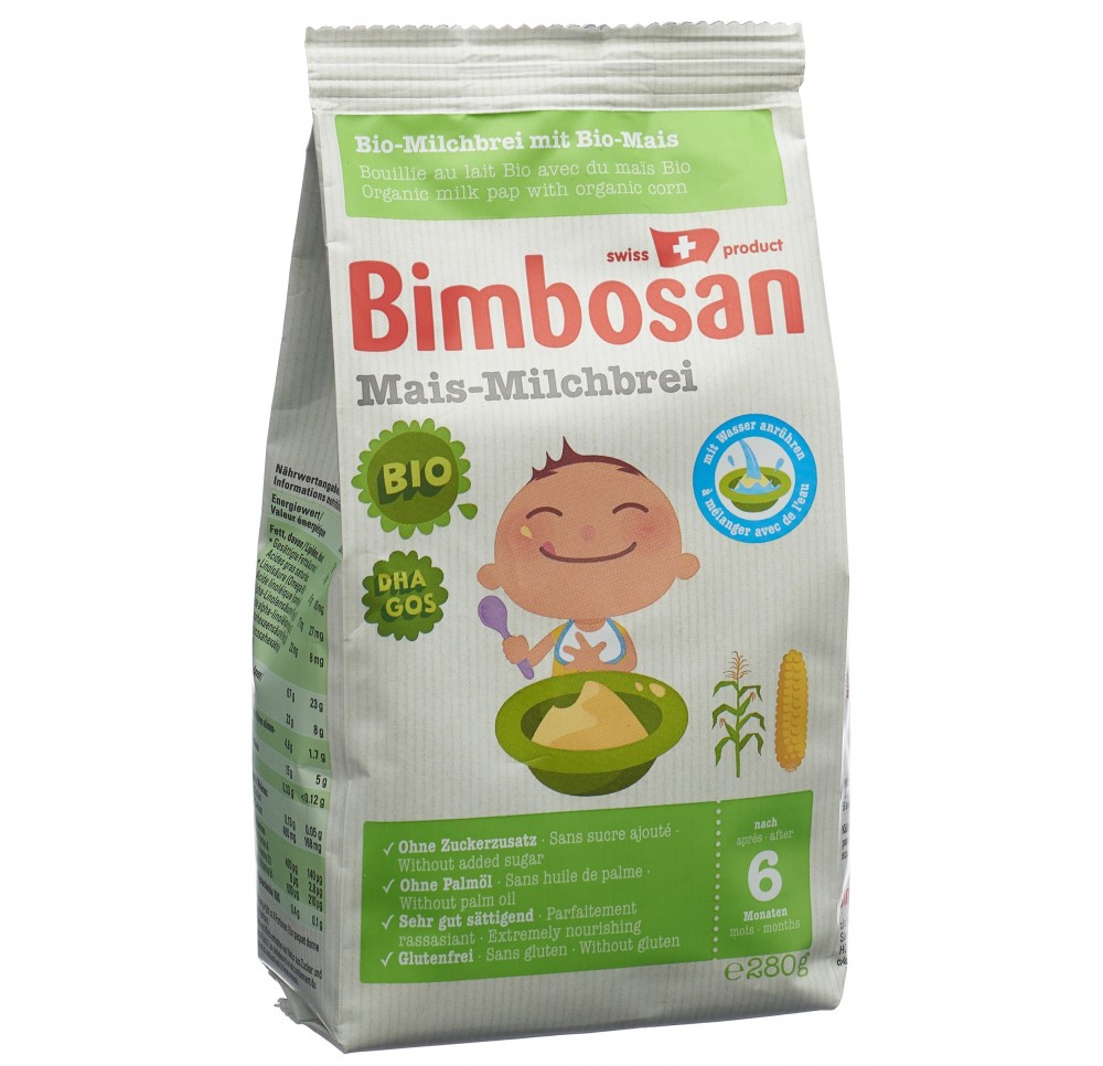 BIMBOSAN Bio bouillie au lait avec maïs 280 g